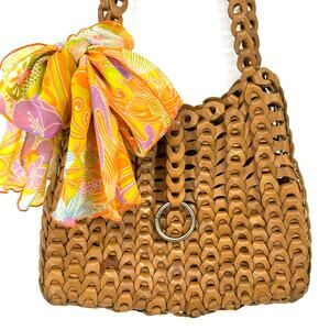 Vintage 1960s 1970s Mod Floral Watercolor Chiffon Scarf